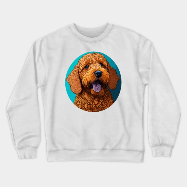 Golden Doodle Portrait Crewneck Sweatshirt by SpriteGuy95